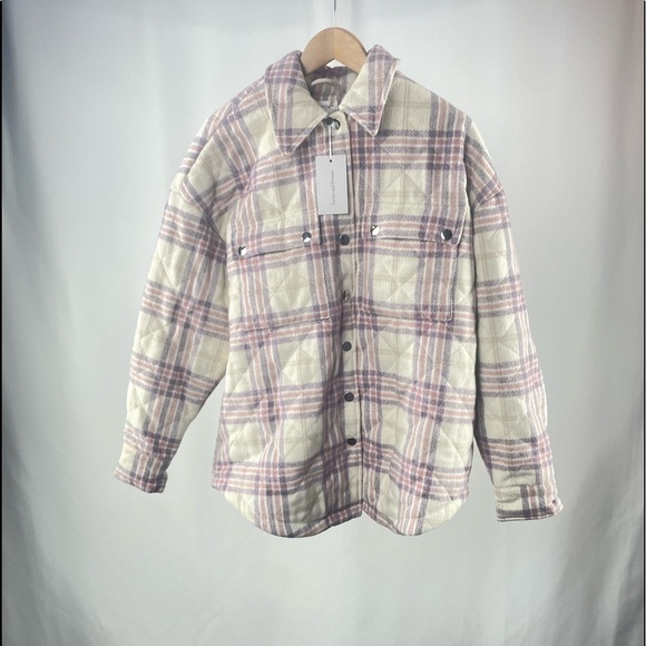 NWT Lovers and Friends Conlee Quilted Shacket in Pink & Purple Size Small - Picture 3 of 7